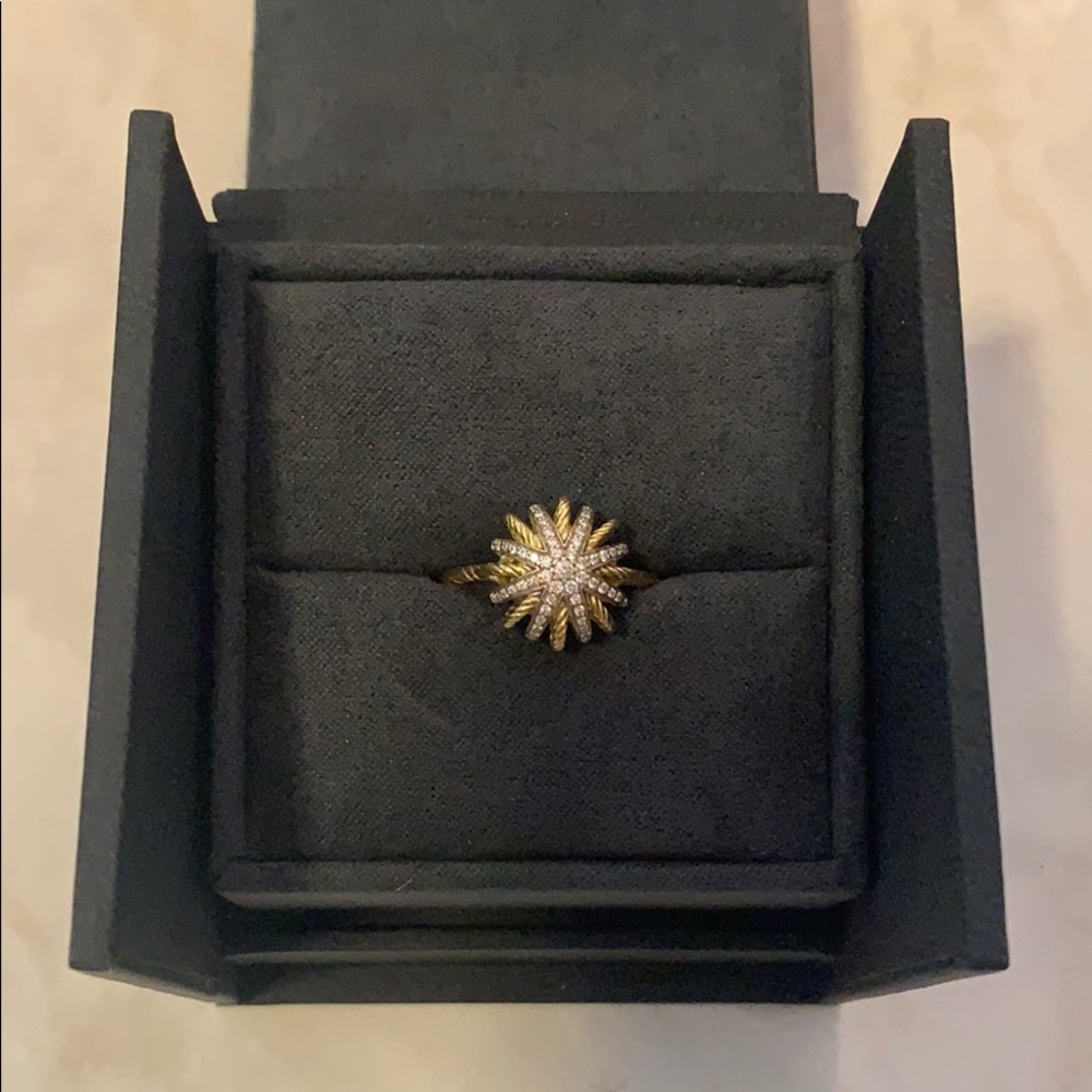 David Yurman 14mm Gold Starburst Ring